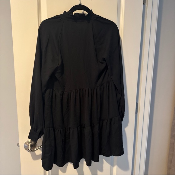 Amanda Uprichard Saffron Black Long Sleeve Mini Dress | S - Picture 6 of 6